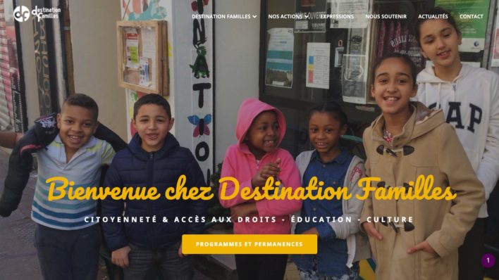 Maorigraphe a réalisé le site de Destination Familles
